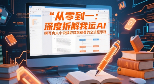 从零到一：深度拆解我运用AI撰写爽文小说挣取首笔稿费的全流程思路-4158创业网
