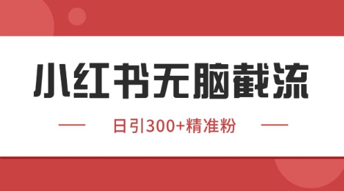 小红书只要你有同行就能获客，独家野路子获客玩法，暴力截流【揭秘】-4158创业网
