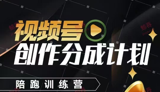 视频号创作分成计划陪跑训练营，手把手教会你如何制作视频，细水长流型项目-4158创业网