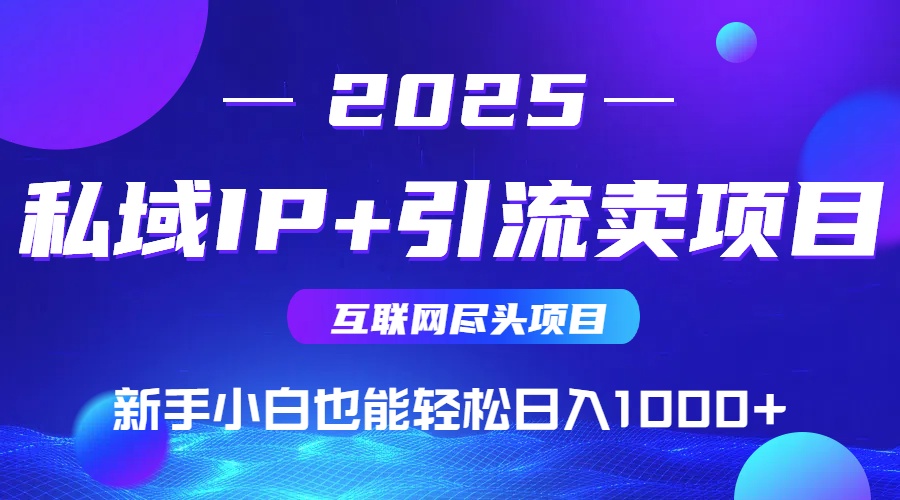 私域IP+卖项目，普通人小白也能轻松实现日入1000+-4158创业网
