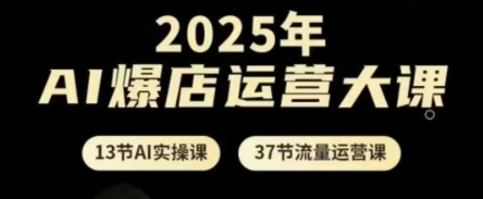 2025年AI爆店运营大课，13节AI实操课+37节流量运营课-4158创业网