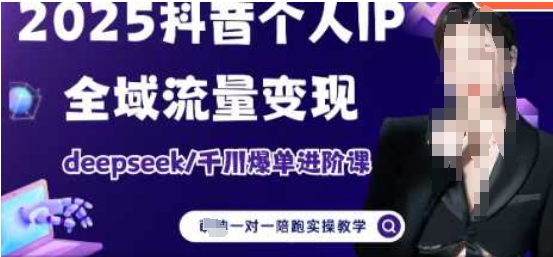 2025个人IP短视频带货(进阶版)全域流量变现，deepseek千川爆单进阶课-4158创业网
