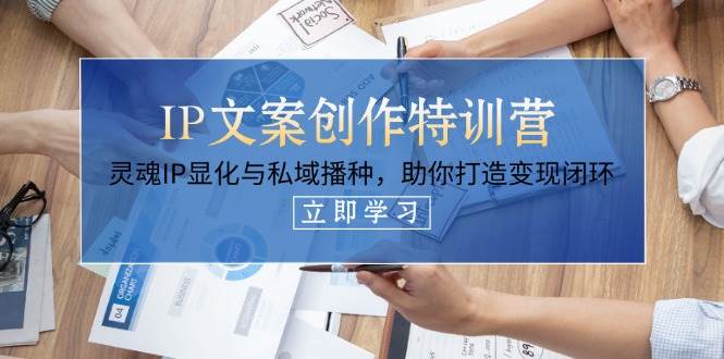 IP文案创作特训营，灵魂IP显化与私域播种，助你打造变现闭环(14节课)-4158创业网