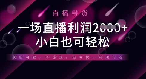 半无人直播带货，一场利润数张，适合所有平台玩法，小白也可轻松-4158创业网