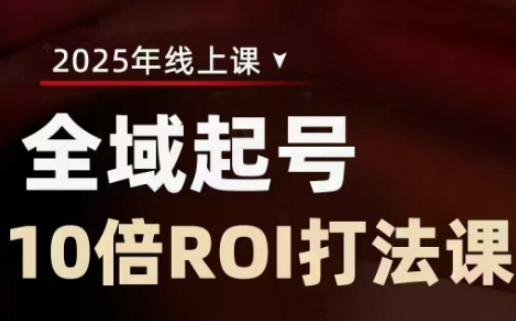 2025全域起号10倍ROI打法课，助你提升直播间的投资回报率-4158创业网