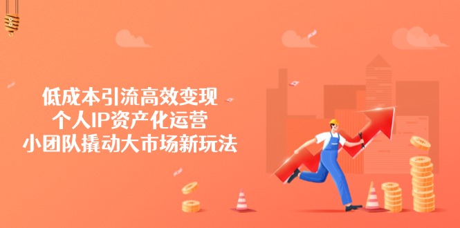低成本引流高效变现，个人IP资产化运营，小团队撬动大市场新玩法-4158创业网