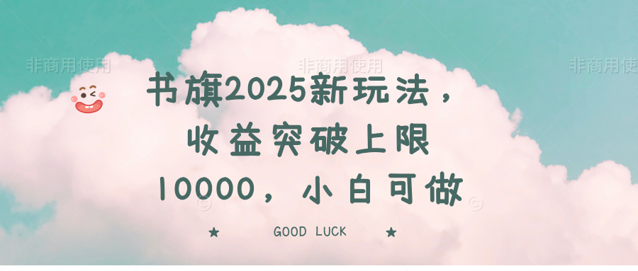 书旗2025新玩法，收益突破上限10000，小白可做-4158创业网