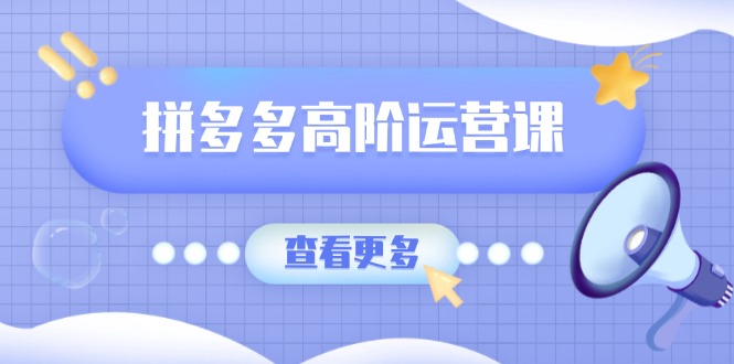 拼多多高阶运营课：极致群爆款玩法，轻付费无尽复制，打造单品爆款之路-4158创业网