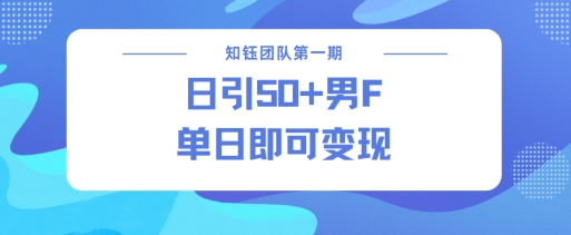 男粉引流新方法不违规，当日即可变现-4158创业网
