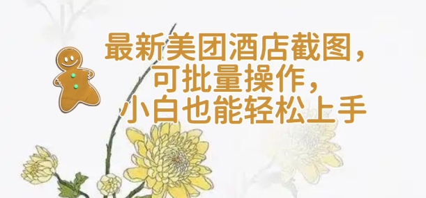 【轻云】最新美团酒店截图，可批量操作，小白也能轻松上手-4158创业网