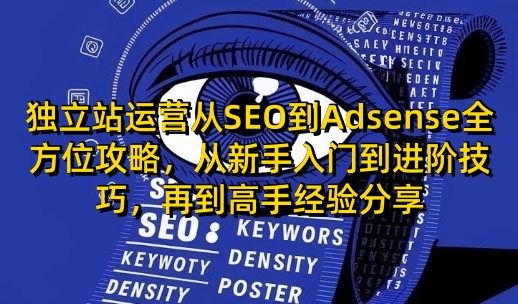 独立站运营从SEO到Adsense全方位攻略，从新手入门到进阶技巧，再到高手经验分享-4158创业网