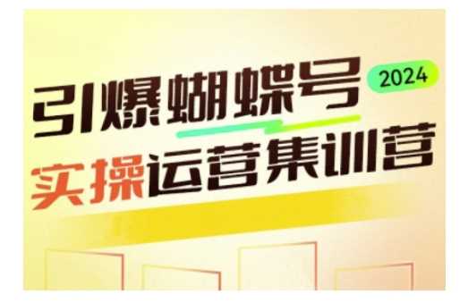 引爆蝴蝶号实操运营，助力你深度掌握蝴蝶号运营，实现高效实操，开启流量变现之路-4158创业网