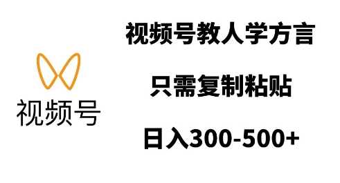视频号教人学方言，只需复制粘贴，日入多张-4158创业网