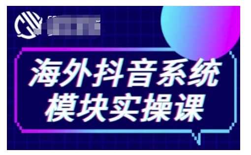 海外抖音Tiktok系统模块实操课，TK短视频带货，TK直播带货，TK小店端实操等-4158创业网