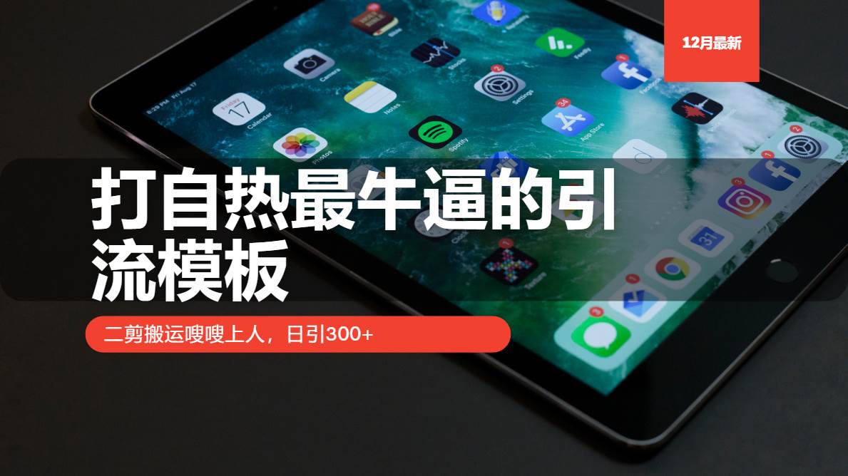 （13654期）打自热最牛逼的引流模板，二剪搬运嗖嗖上人，日引300+-4158创业网