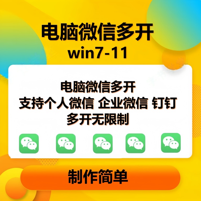 （13594期）pc微信多开软件，支持普通微信多开，企业微信多开，钉钉多开-4158创业网