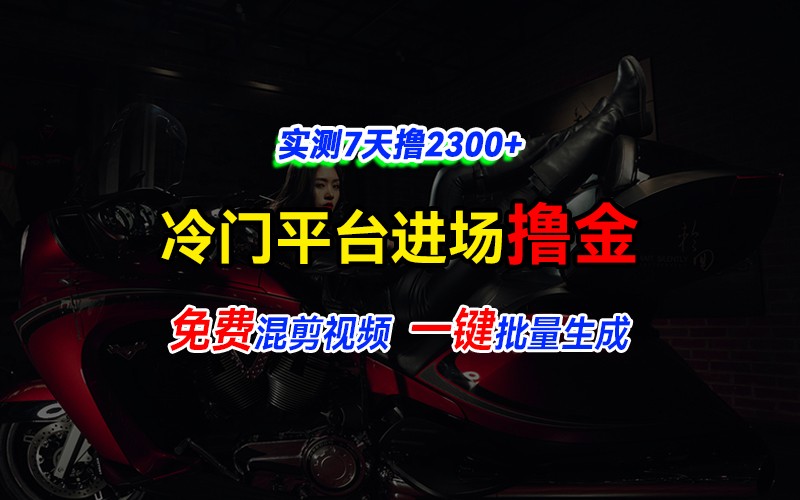 全新冷门平台vivo视频，快速免费进场搞米，通过混剪视频一键批量生成，实测7天撸2300+-4158创业网