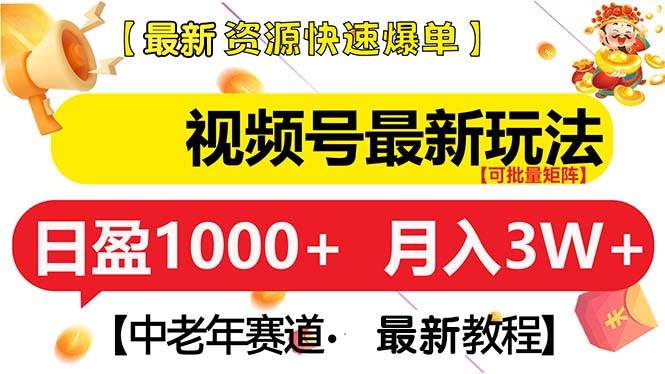 （13530期）视频号最新玩法 中老年赛道 月入3W+-4158创业网