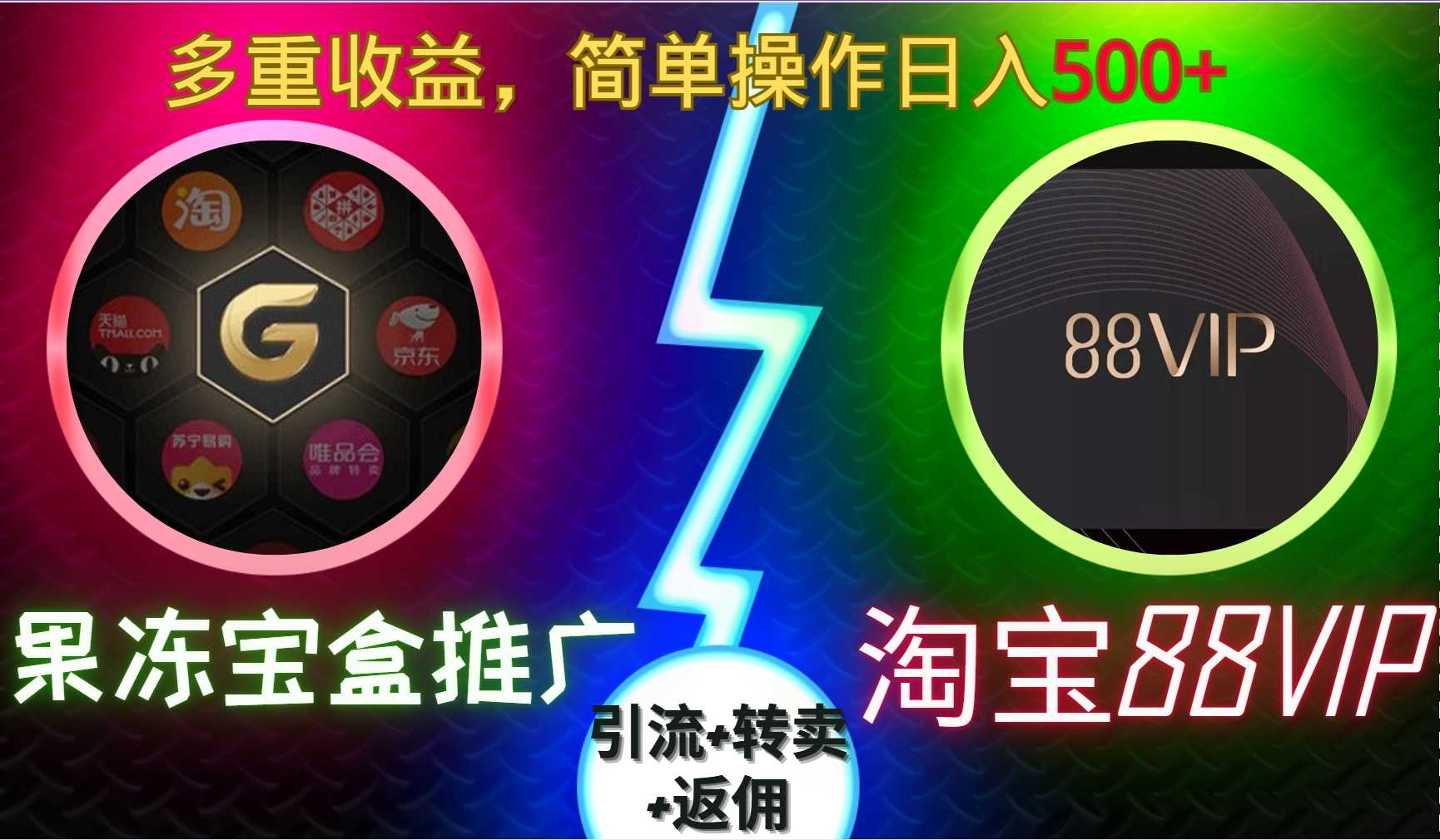 果冻宝盒推广88VIP，引流+转卖+返佣，多重收益，简单操作日入5张【揭秘】-4158创业网