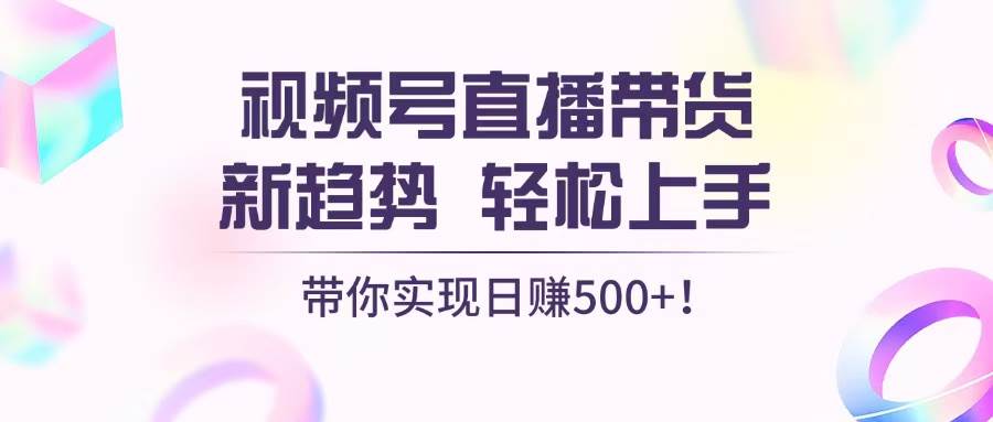 （13370期）视频号直播带货新趋势，轻松上手，带你实现日赚500+-4158创业网
