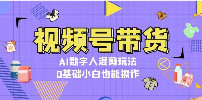 （13359期）视频号带货，AI数字人混剪玩法，0基础小白也能操作-4158创业网