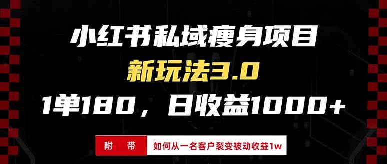 （13348期）小红书瘦身项目3.0模式，新手小白日赚收益1000+（附从一名客户裂变收益…-4158创业网
