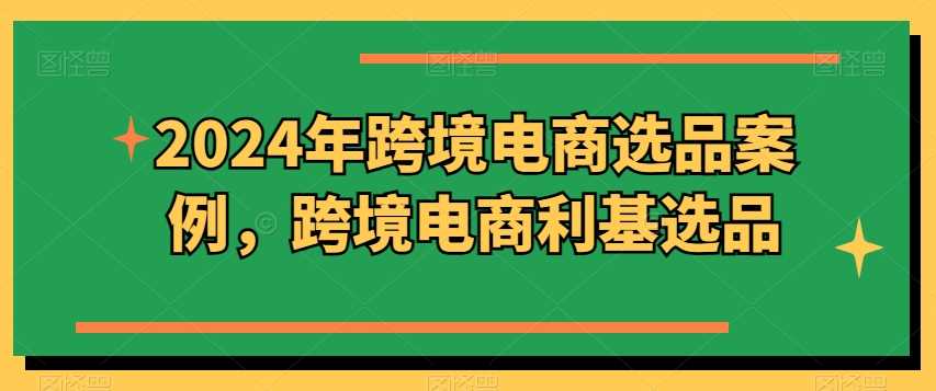 2024年跨境电商选品案例，跨境电商利基选品（更新11月）-4158创业网