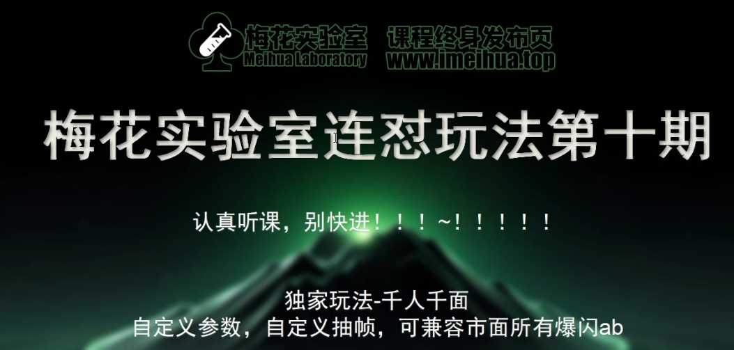 梅花实验室社群专享课视频号连怼玩法第十期课程+第二部分-FF助手全新高自由万能爆闪AB处理-4158创业网