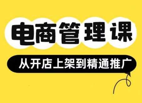 小红书&闲鱼开店从开店上架到精通推广，电商管理课-4158创业网