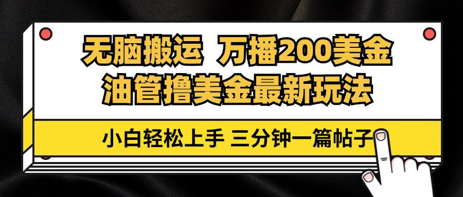（13050期）油管无脑搬运撸美金玩法教学，万播200刀，三分钟一篇帖子，小白轻松上手-4158创业网