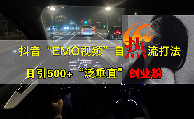 （13029期）抖音EMO视频自热打法，日引500+“泛垂直”创业粉-4158创业网