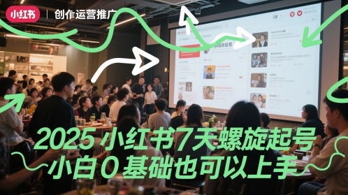 2025小红书7天螺旋起号，小白0基础也可以上手-4158创业网