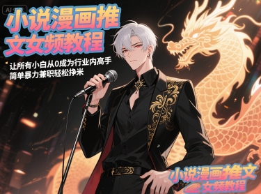 小说漫画推文女频教程，让所有小白从0成为行业内高手，简单暴力兼职轻松挣米-4158创业网