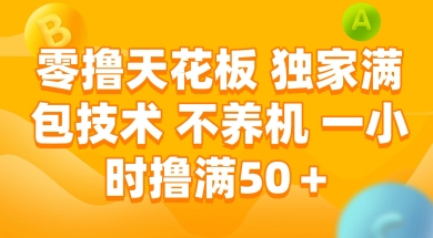 零撸天花板，独家满包技术 不养机 一小时撸满50+【揭秘】-4158创业网