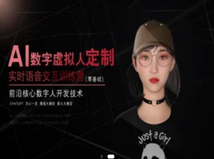 AI数字虚拟人定制，实时语音交互训练营(零基础)，前沿核心数字人开发技术-4158创业网