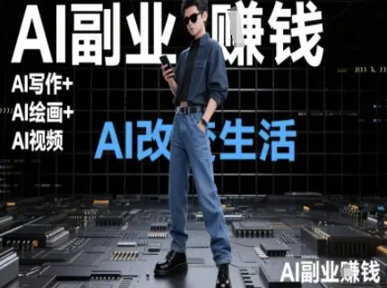 AI改变生活(Ai写作+AI绘画+Ai视频)，AI副业挣钱-4158创业网
