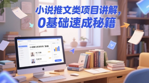 小说推文类项目讲解，0 基础速成秘籍-4158创业网