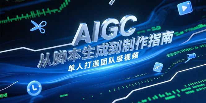 AIGC视频制作指南，从脚本生成到剪辑全流程，单人打造团队级视频-4158创业网