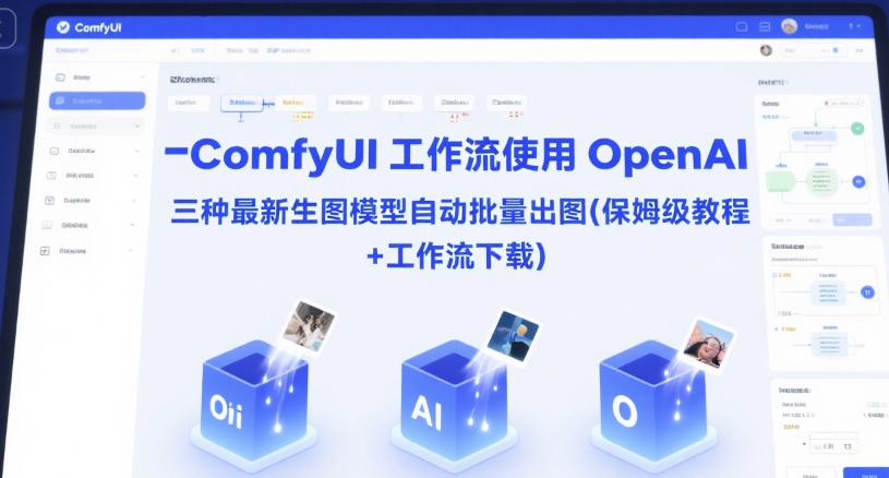 ComfyUI 工作流使用 OpenAI 三种最新生图模型自动批量出图(保姆级教程+工作流下载)-4158创业网
