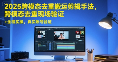 2025跨模态去重搬运剪辑手法，跨模态去重现场验证 +全程实操，真实账号验证-4158创业网