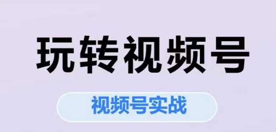 玩转视频号，视频号实战系列课-4158创业网