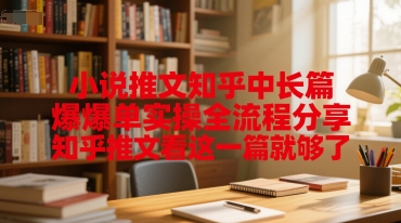 小说推文知乎中长篇爆单实操全流程分享，知乎推文看这一篇就够了-4158创业网