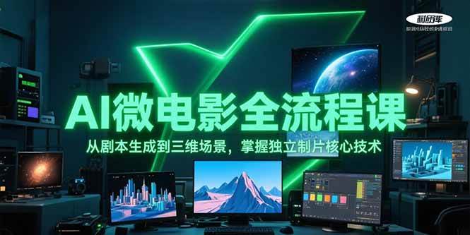 AI微电影全流程课，从剧本生成到三维场景，掌握独立制片核心技术-4158创业网