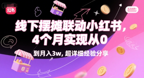 线下摆摊联动小红书，4 个月实现从 0 到月入3w，超详细经验分享-4158创业网