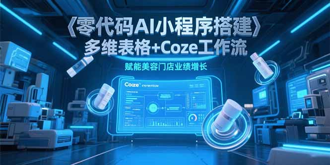 零代码AI小程序搭建，多维表格+Coze工作流，赋能美容门店业绩增长-4158创业网