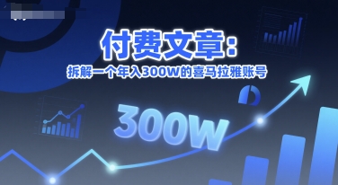 付费文章：拆解一个年入300W的喜马拉雅账号-4158创业网
