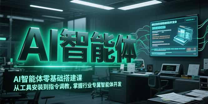 AI智能体零基础搭建课，从工具安装到指令调教，掌握行业专属智能体开发…-4158创业网