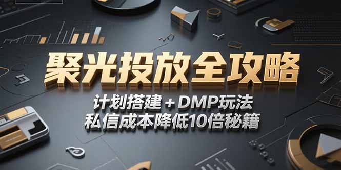 2025小红书聚光投放全攻略，计划搭建+DMP玩法，私信成本降低10倍秘籍-4158创业网